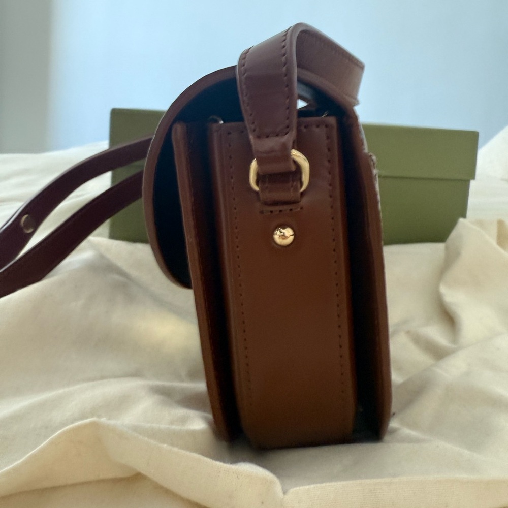 Sézane Claude Bag – Glossy Chocolate Leather, Excellent Condition - Picture 3 of 8